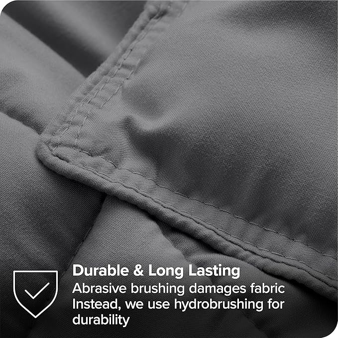 Bare Home Bed-in-A-Bag 7 Piece Comforter & Sheet Set - Full XL - Goose Down Alternative - Ultra-Soft 1800 Premium Bedding Set (Full XL, Grey/Light Grey)