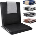 Floor Chair with Back Support 14-Position Adjustable Floor Chair Portable Ground Seating for Adults & Kids Foldable Meditation Seat with Japanese KOYO Bearings & Washable Linen Cover (Black)