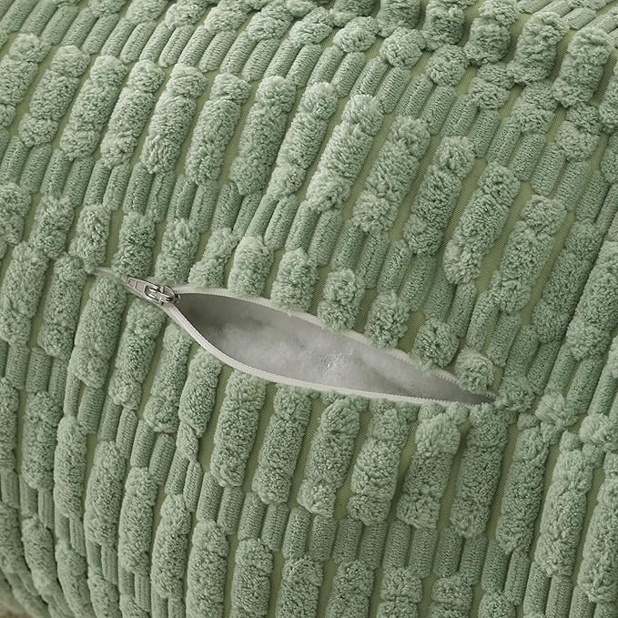 PAJEO Reading Pillow for Sitting in Bed, Large Backrest Reading Pillow with Arm Rest,Back-Rest Support Cushion for Sit Up on Couch, Sofa, and Floor, Dorm Essentials (Green Corduroy, Large(19"))