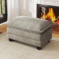 WorthFurni Cloud Couch Ottoman Modular Sectional Sofa, Comfy Deep Seat Cushion for Apartment Living Room Bedroom (Grey)