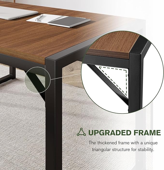 IMUsee 3PC 47.2" Dining Table Set for 4 with Benches, Heavy Duty Metal Frame, Small Space Saving Kitchen Dinette, Wood Board and Black Legs
