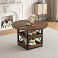Round Dining Table with Storage for 4, Modern Kitchen Table for Small Space, Space Saving Dining Table for Dining Room, Apartment, or Breakfast Nook (Boxwood Color- Table Only)