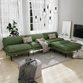 2 Sets 70" Futon Sofa Bed, 4 in 1 Multi-Function Couch Sleeper with Adjustable Backrest, Modern Convertible Futon, Recliner Small Loveseat for Living Room, Green
