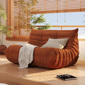 Bean Bag Chair, Fireside Chair, Large Bean Bag Chair for Adults, Bean Bag Chairs for Teens with High-Resilience Foam, Non-Slip Base Floor Lounge Sofa,Living Room (Orange, Loveseat)