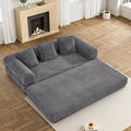 DAMAIFROM Convertible Sleeper Sofa Bed with Pillow, 4-in-1 Corduroy Folding Mattress Couch with Fixed-Shape Frame, Futon Fold Out Floor Sofa Cama Lounge Couch for Living Room Bedroom Studio, Grey