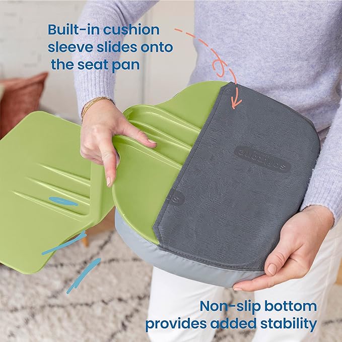 ECR4Kids The Surf Portable Lap Desk with Cushion, Flexible Seating, Green, 10-Piece