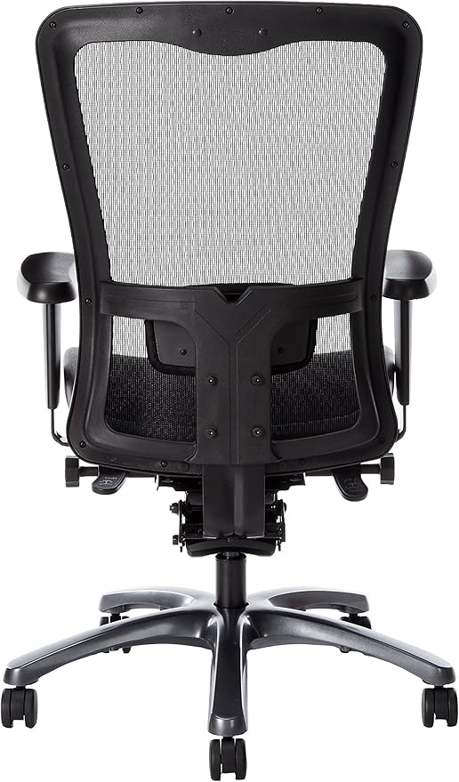 Office Star ProGrid High Back Breathable Back and Seat Manager's Office Chair with Adjustable Lumbar Support, Black