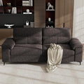 Upvilla 88.97" Modern Sofa Couch for Living Room, Deep Seat Sofa with 8”Cushion, Comfy 2-Seater Chenille Loveseat Sofa with Convertible Armrest, Removable Sofa Cover, High Leg (Dark Gray)