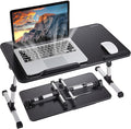 Lap Desk for Laptop, 8AMTECH Ajustable Laptop Table with Cooling Fan Office Desk for Working, Reading, Writing, Drawing and Eating in Bed Sofa Floor Couch