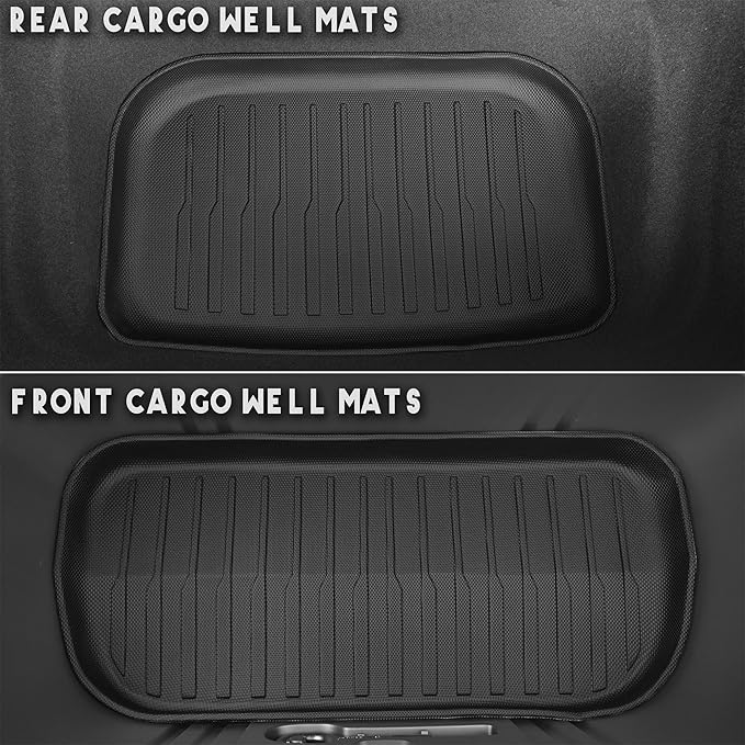 KARPAL Floor Mats Fit for Tesla Model Y Juniper 2025 2026 5-Seat (Not Fit 7 Seats), TPE All Weather Floor Mats & Trunk Mats Backrest Mat 9-PCS for Model Y Juniper Accessories