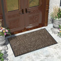 Yimobra Large Door Mat Outside Entrance 47x32, Waterproof Sturdy Outdoor Mats for Front Door, Heavy Duty Non-Slip Doormat for Garage Patio Entryway Indoor, Easy Clean, Brown