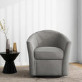 DREAMSIDEA Swivel Accent Chair Armchair, Modern Round Single Sofa Seating Comfy Reading Barrel Chairs for Living Room Bedroom (Coffee, Set of 1)