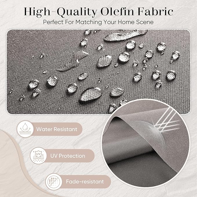 Luxury Outdoor Seat Cushion Set-24 x 24 x 6 Inch Outdoor Chair Cushions Set of 2 with Water Resistant & Removable Cover Outdoor Cushions for Patio Furniture Chair Sofa Couch