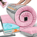 GAIALOOP 3 Inch Memory Foam Camping Mattress, Dual Layer Thick Sleeping Camp Pad for Car Tent Cot, Roll-Up Portable Glamping Floor Bed for Guests Sleepover