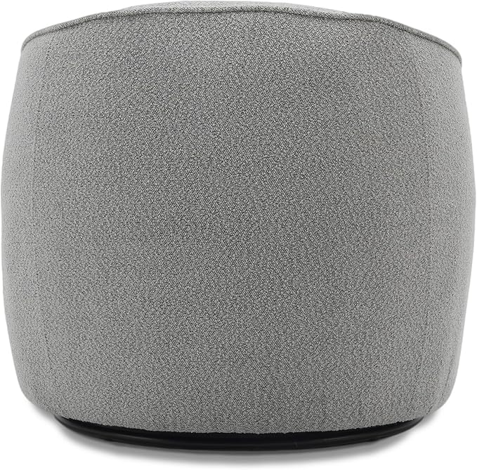 FaFaSoGoodFa Swivel Accent Chair Set of 2, Modern Upholstered Boucle Barrel Arm Chairs with Pillow for Living Room, 360 Degree Round Swivel Sherpa Armchair with Round Base for Bedroom Club (2, Grey)