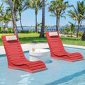 Homenjoy HDPS Pool Lounge Chairs Set of 4, Use in Pools Lounge Chairs up to 10-Inches of Water, Chaise Chairs with Headrest, Lounge Chair Outdoor, Fade-Resistant Pool Lounger for Deck
