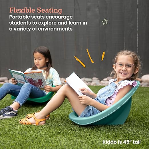 ECR4Kids Leaf Floor Seat, Rocker Chair, Contemporary, 6-Piece