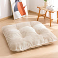 35" Washable Floor Pillow Cushion for Adults, Meditation Cushion Pillow, Extra Large Square Floor Sitting, Removable Tufted Corduroy Cover, for Tatami Living Room or Yoga, Beige, Machine Washable