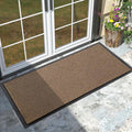 Yimobra Doormat Outdoor Indoor Entrance 47 x 24, All-Season All-Weather Front Door Mat, 100% Waterproof Welcome Matt for Floor Garage Outside Entry, Stain and Fade Resistant,Khaki