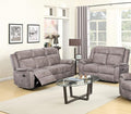 GTU Furniture 2PCS/3PCS Grey Living Room Reclining Sofa Set, Microfiber Recliner Sofa, Loveseat, Chair Set (2-Piece Set)