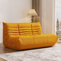 Bean Bag Chair, Fireside Chair, Large Bean Bag Chair for Adults, Bean Bag Chairs for Teens with High-Resilience Foam, Non-Slip Base Floor Lounge Sofa,Living Room (Yellow, Loveseat)