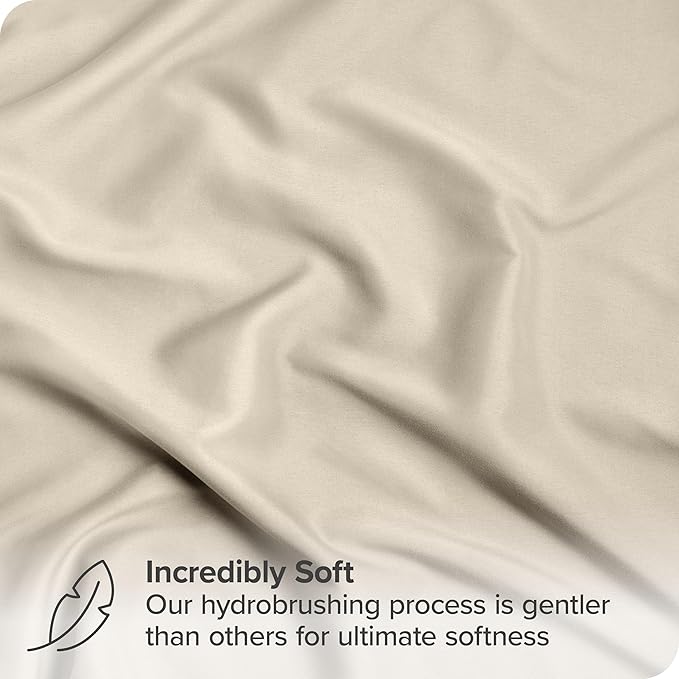 Bare Home Bed-in-A-Bag 7 Piece Comforter & Sheet Set - King - Goose Down Alternative - Ultra-Soft 1800 Premium - Bed Set (King, Taupe/Sand)