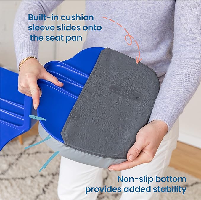 ECR4Kids The Surf Portable Lap Desk with Cushion, Flexible Seating, Blue, 10-Piece