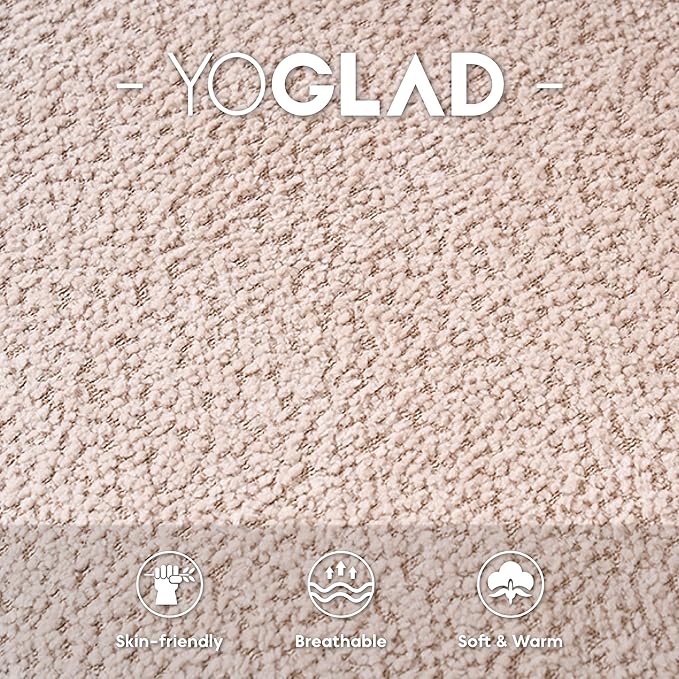 Yoglad 38.58'' Swivel Round Chair, Comfy Boucle 360° Accent Chair with Thick Cushion, Oversized Modern Single Sofa with 3 Pillows, Soft Armchair for Nursery, Living Room, Bedroom, Office (Beige)