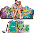 Chillbo x TrippyDraws Lazybone Inflatable Couch - Ultimate Inflatable Lounger for Maximum Chill - The Perfect Blow Up Couch for Music Festivals