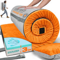 GAIALOOP 3 Inch Memory Foam Camping Mattress, Dual Layer Thick Sleeping Camp Pad for Car Tent Cot, Roll-Up Portable Glamping Floor Bed for Guests Sleepover