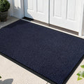 Yimobra Doormat Outdoor Indoor Entrance 47 x 32, All-Season All-Weather Front Door Mat, 100% Waterproof Welcome Matt for Floor Garage Outside Entry, Stain and Fade Resistant,Navy Blue