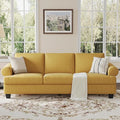 COPIAE 91 Inch Lawson Sofa with Extra Deep Seats Oversize, Mid-Century 3-Seat Sofa Couch, for Living Room, Apartment, Lounge, Yellow