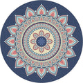 nuveti Large Meditation Mat Round Yoga Mat Pilates Yoga Mat 3.5mm Thick Natural Tree Rubber Base Non Slip, Extra Thick Grip. Thicker, Longer, and Wider for More Comfort and Support（55''x55''）