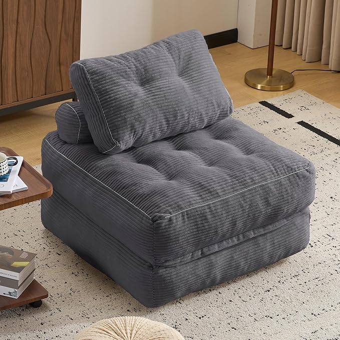 Folding Sofa Bed,Convertible Sleeper Chair for Adults, Folding Sofa Bed Foam Filling Couch with Pillow，Sleeper Chairs Single Size Floor Mattress