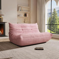 Bean Bag Chair, Oversized Loveseat Fireside Chair for Adults, 2 Seater with Memory Foam Filled, Lazy Sofa Lounge Floor Sofa for Living Room, Bedroom, Office, No Assembly Required. (Pink)