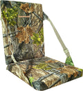 AUSCAMOTEK Camouflage Hunting and Stadium Seat Cushion with Backrest - 5cm Thick, Water-Resistant, Silent Material for Turkey Hunting Fishing Camping and Outdoor Activities