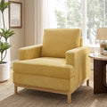 VANOMi Oversized Accent Chair, Mid Century Modern Upholstered Armchair for Living Room, Comfy Chair for Bedroom Reading Chair, Single Sofa for Small Space with Rubberwood Base