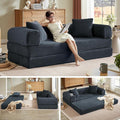 Chorlenimi Boneless Couch Futon Sofa Bed Sectional Couches for Living Room,Cloud Couch with Sleeper Sofa,Sofas for Living Room Oversized Corduroy Upholstered (Gray, 76 Inches (No Iron Frame))