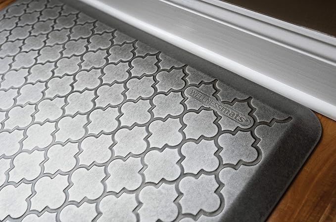 WellnessMats Trellis Collection Anti-Fatigue Floor Mat, Polyurethane – Ergonomic Support Pad for Home, Kitchen, Garage, Office Standing Desk – Water Resistant - Made in USA