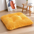 35" Washable Floor Pillow Cushion for Adults, Meditation Cushion Pillow, Extra Large Square Floor Sitting, Removable Tufted Corduroy Cover, for Tatami Living Room or Yoga, Orange, Machine Washable