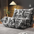 Memory Foam Bean Bag Chair for Adults, Teddy Material Beanbag Sofa with Filler, Cozy Floor Lounge Seat for Living Room, Bedroom, Dorm, Office (Ink Painting)