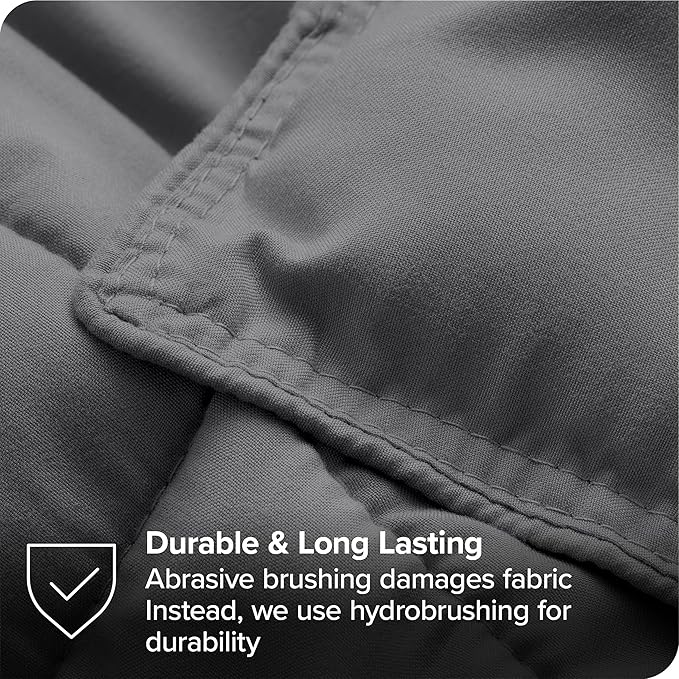 Bare Home Bed-in-A-Bag 8 Piece Comforter & Sheet Set - Split King - Goose Down Alternative - Ultra-Soft 1800 Premium Bedding Set (Split King, Grey/Light Grey)