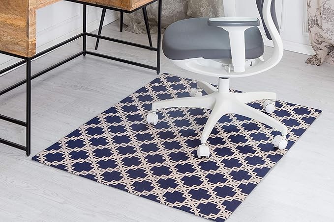 Anji Mountain Rug’d Office Chair Mat for Carpet & Hardwood Floor – Jacquard Woven Top, Anti-Slip Backing, Low Pile, Floor Protector Desk Chair Mat, Office Rugs for Rolling Chairs (36 x 48)