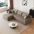 AUGOP 96" Sectional Couches for Living Room Modern Modular Sofa with L-Shape Couchs Upholstered Boneless Couch Deep Seat Sectional Couch with Chaise (Camel, 96" Left Facing Chaise+2Seaters)