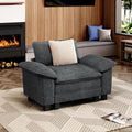 MIXPATIO 53.5" Cloud Modular Sectional Single Sofa, Deep Seat Armchair with Plush Chenille & Removable Arms for Living Room, Cyan