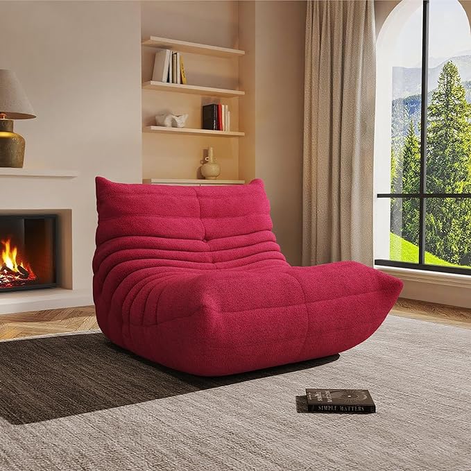 Bean Bag Chair, Oversized Bean Bag Chair for Living Room, Fireside Chair for Adults with Memory Foam Filled, Big Accent Sofa Lounge Floor Sofa for Gaming, Reading, Relax, No Assembly Required.
