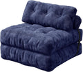 WLIVE Sofa Bed, Bonless Couch, Bean Bag Chairs for Adults, Pull Out Couch, with Pillow, for Living Room Dorm Bedroom, Navy Blue