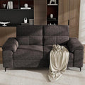 Upvilla 71.25" Modern Sofa Couch for Living Room, Deep Seat Sofas with 8” Cushion, Comfy 2-Seater Chenille Loveseat with Convertible Armrest, Removable Sofa Cover, High Leg (Dark Gray)