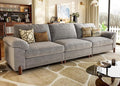 SITJOY 118" Oversized Sectional Couches for Living Room, Extra Large Deep Seat Modular Sofa with Washable Covers, Wide Couch, 3 Seater Couch, Chenille in Light Gray