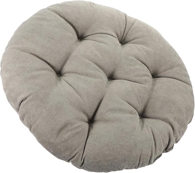 Floor Cushion Seat Pad, Corduroy Meditation Pillow 42cm Diameter Thick 6-8cm, Charcoal Gray Plush Cushion for Yoga, Living Room, Outdoor Seating, Adult Floor Mat
